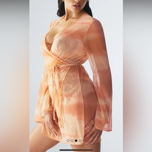 Savage X Fenty Other - SAVAGE BY FENTY  mesh short robe